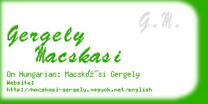 gergely macskasi business card